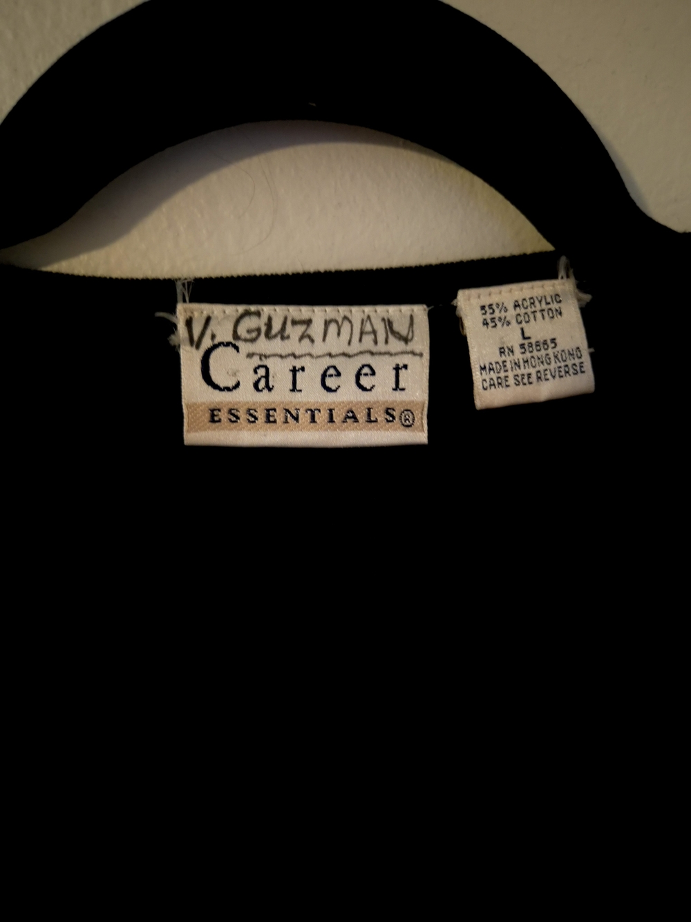 Career Collection Black Ribbed Button-Front Cardigan - Picture 4 of 4